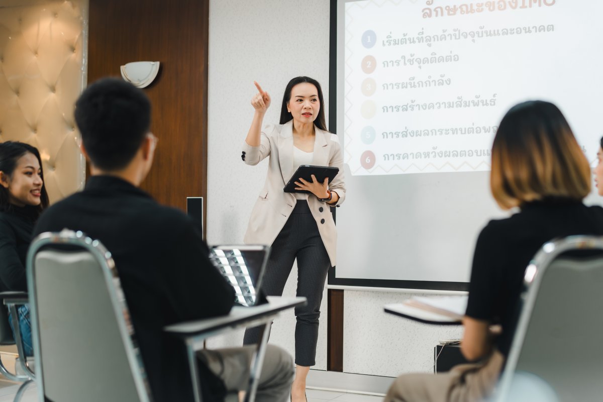 College faculty in classroom
